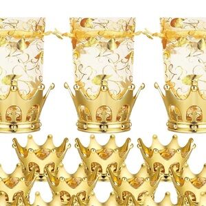 23 Gold Crown Fillable Party Favors, Baby Shower, wedding, lame bag & crown